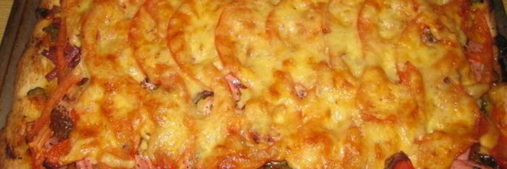 Пицца в духовке на майонезе