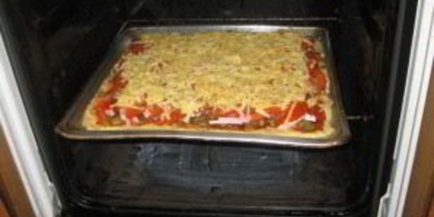 пицца в духовке на майонезе