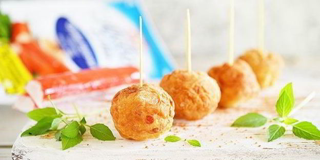 крабовые пончики с сыром