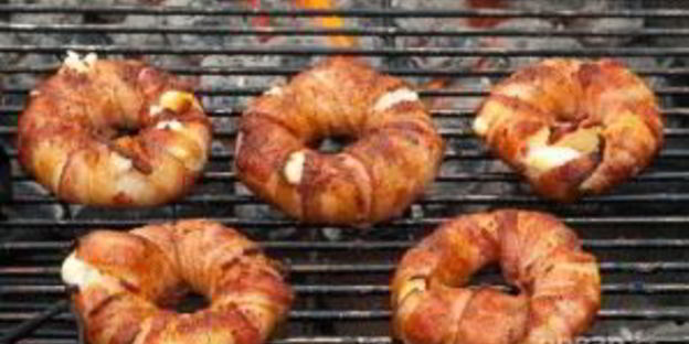 оригинальные пончики с беконом