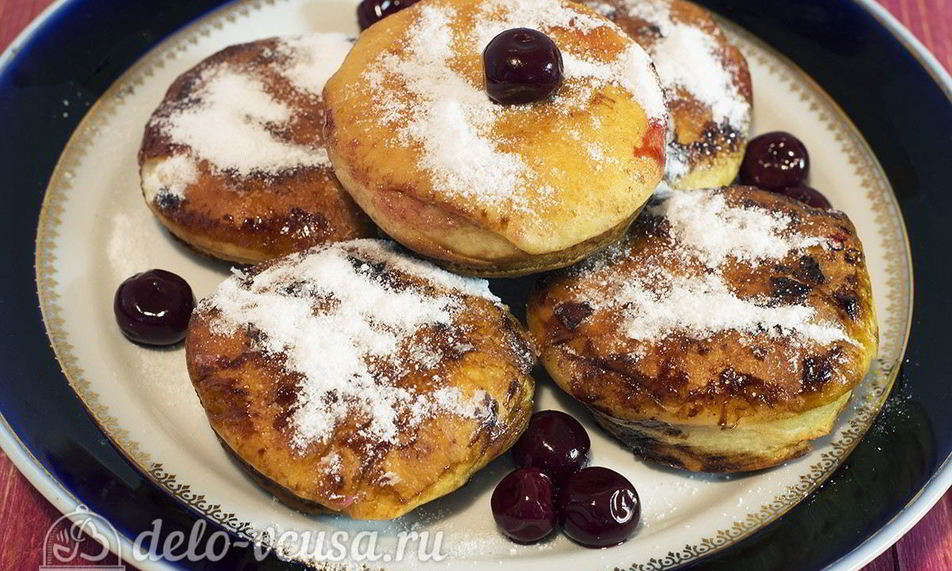 Рецепт пончиков с вишней