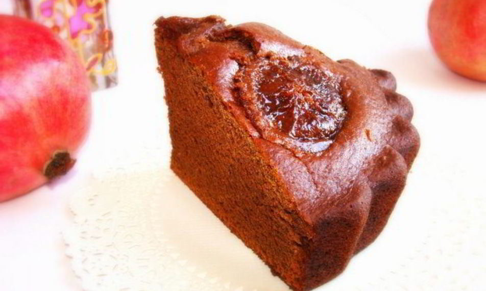 Рецепт коврижки на гранатовом соке с карамелизированными апельсинами