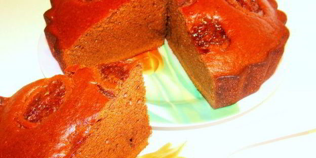 коврижка на гранатовом соке с карамелизированными апельсинами