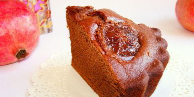 коврижка на гранатовом соке с карамелизированными апельсинами