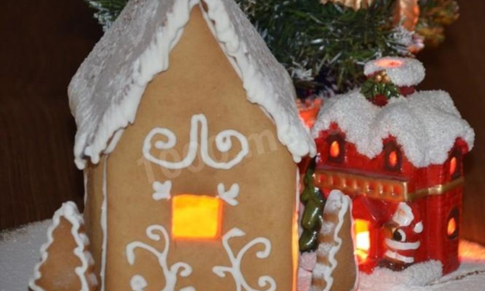 Рецепт новогоднего пряничного домика с глазурью