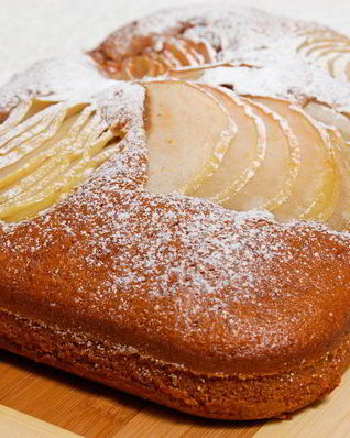 Постная медовая коврижка с яблоками