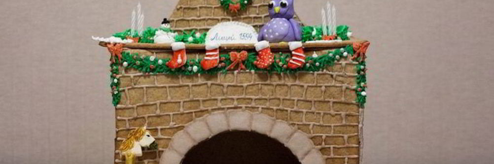 Пряничный камин