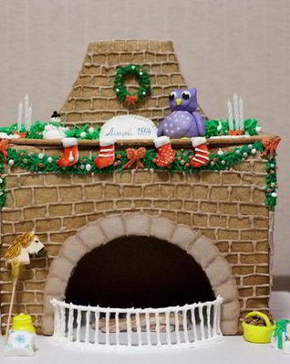 Пряничный камин