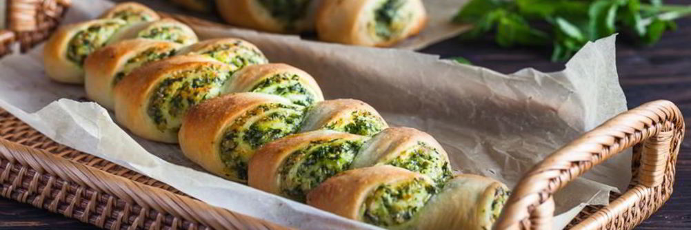 Рулетики с кабачками и шпинатом