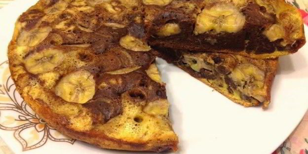 шарлотка с бананами