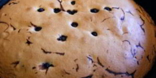 шарлотка с черникой