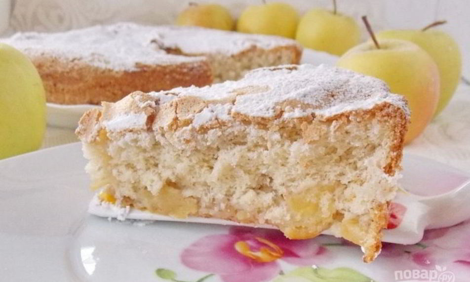 Рецепт шарлотки в духовке с яблоками