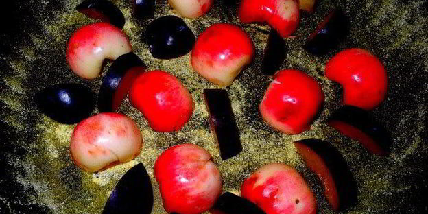 творожная шарлотка с райскими яблочками