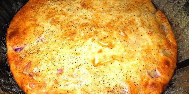 творожная шарлотка с райскими яблочками