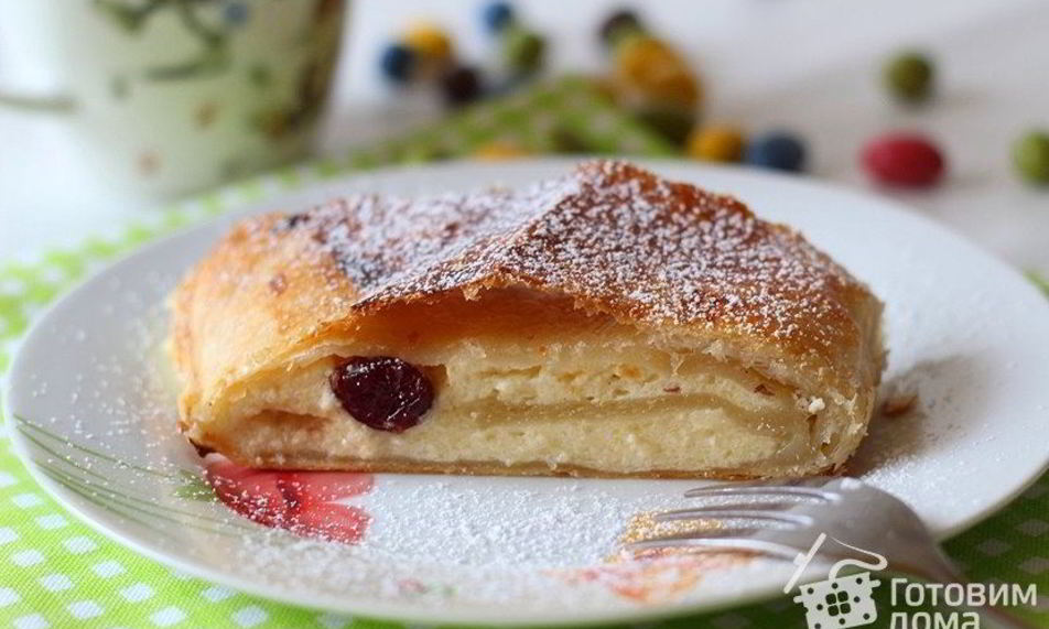 Рецепт австрийского штруделя с творожной начинкой