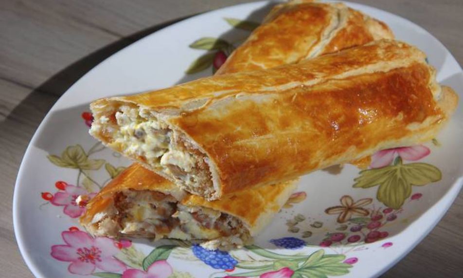 Рецепт быстрого штруделя с финиками и орехами