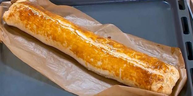 быстрый штрудель с финиками и орехами