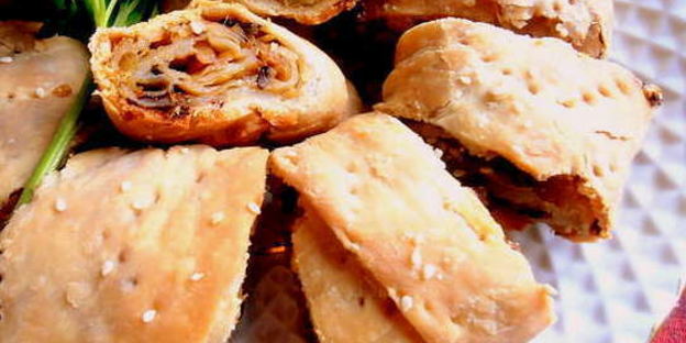 хрустящий постный штрудель с ароматной полезной начинкой