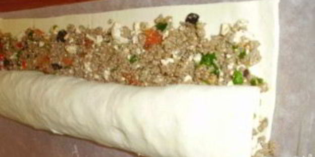 мясной штрудель в духовке