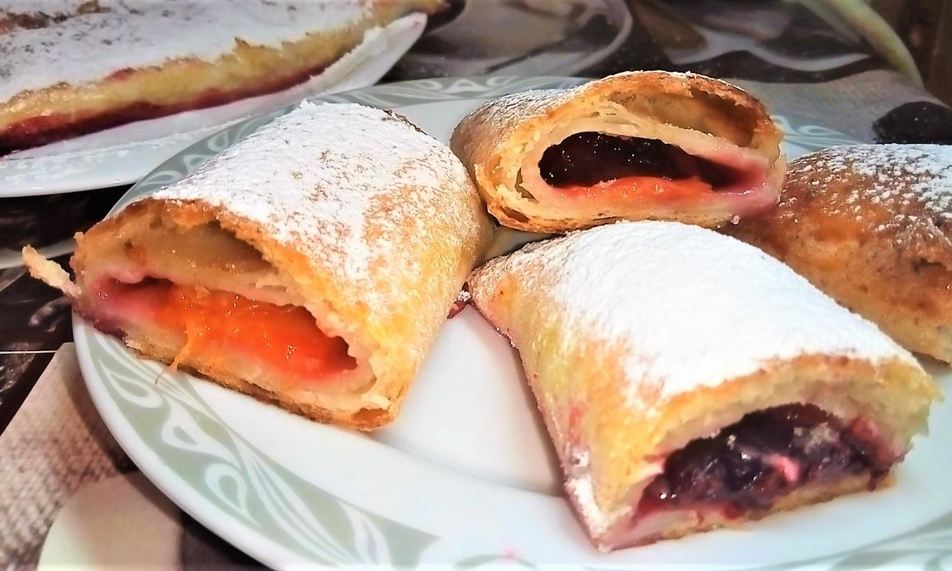 Рецепт штруделя абрикосового из творожного теста