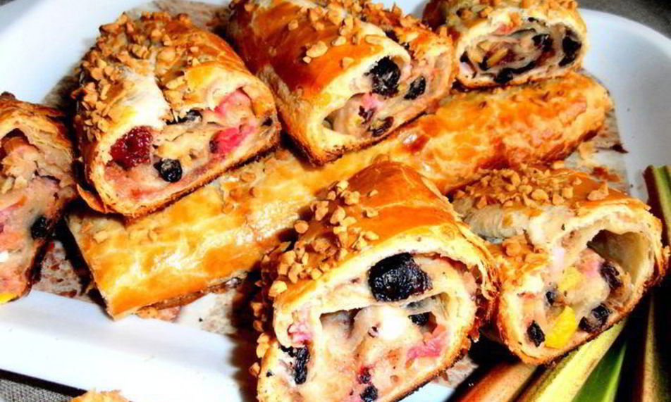 Рецепт штруделя иза ревени и изюма