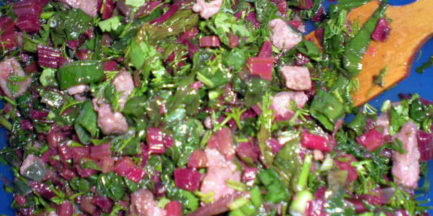 штрудель с ботвой