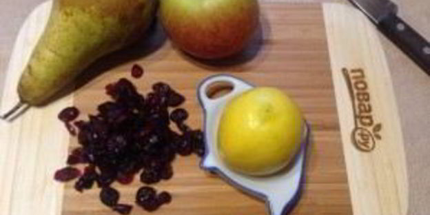 штрудель с грушей и яблоком