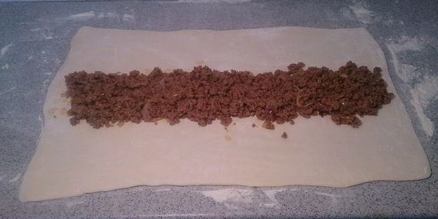 штрудель с мясом