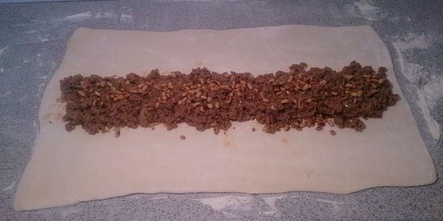 штрудель с мясом