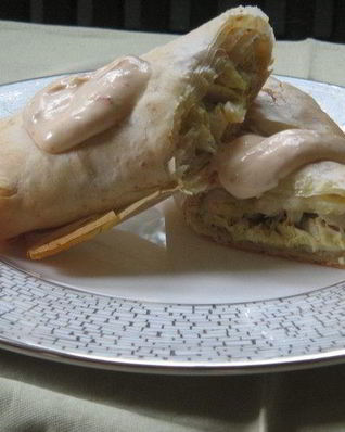 Штрудель с ветчиной и сыром