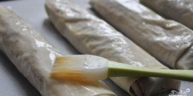 штрудель с вишней из теста фило