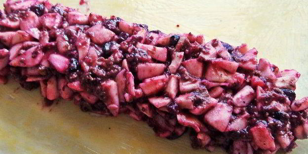 штрудель с яблоками и голубикой