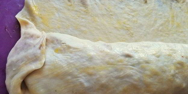 штрудель с яблоками и голубикой