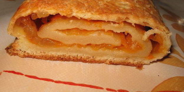 штрудель с яблоком и тыквой