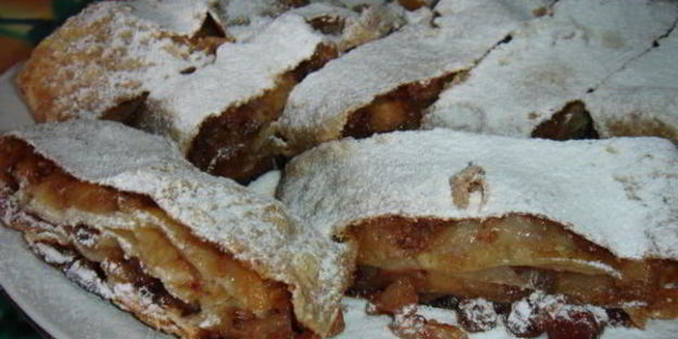 тесто фило и яблочный штрудель из него