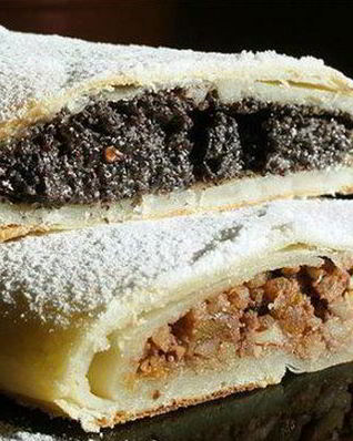 Творожный штрудель с двумя начинками