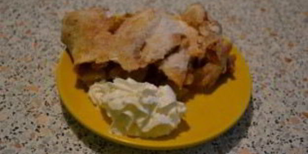 яблочный штрудель из бездрожжевого теста