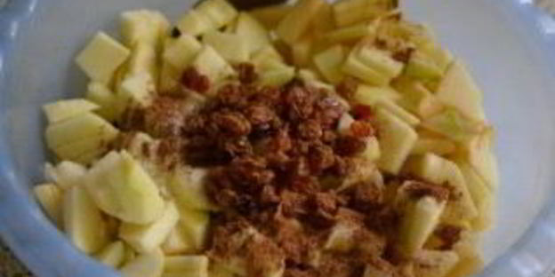 яблочный штрудель из бездрожжевого теста