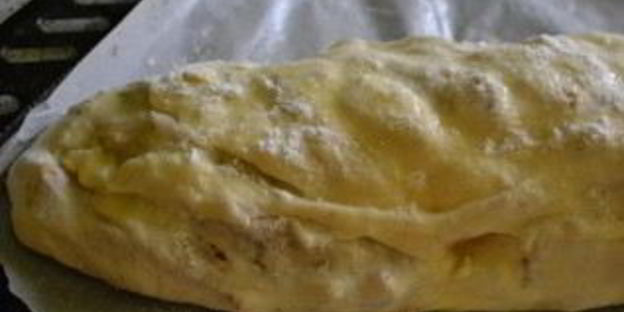 яблочный штрудель из бездрожжевого теста