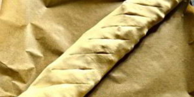 яблочный штрудель из слоеного бездрожжевого теста