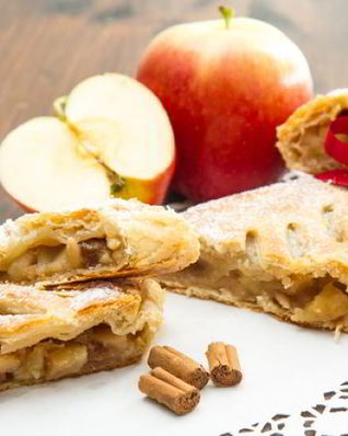 Яблочный штрудель с миндалем