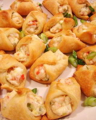 Слойки с крабовыми палочками