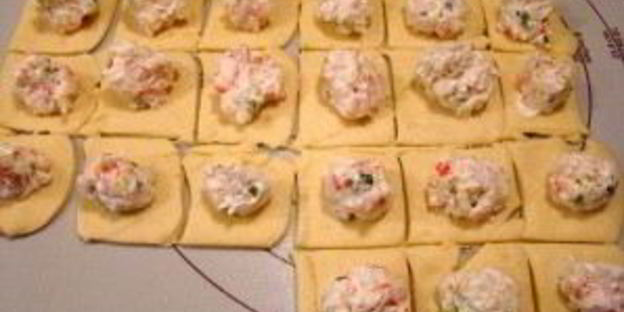 слойки с крабовыми палочками