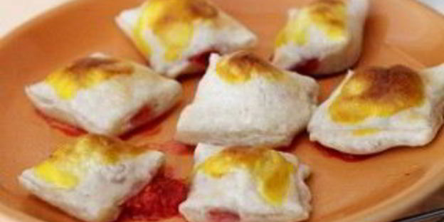 слойки с малиной