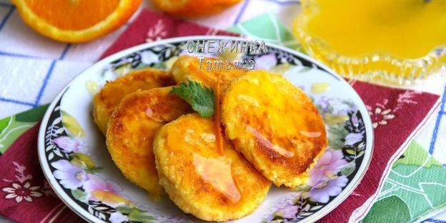 ароматные сырники с морковью и апельсиновым соусом