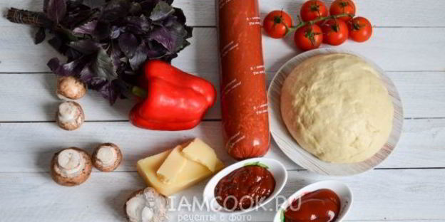 тонкое тесто для пиццы без дрожжей