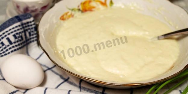 жидкое тесто на кефире и сметане