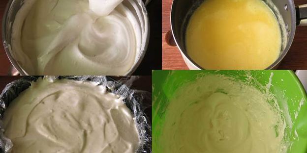 бисквитный торт с ежевикой и мятным кремом шибуст