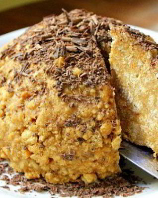 Классический торт Муравейник из печенья без выпечки