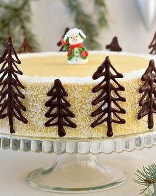 Праздничный торт Нежный Наполеон